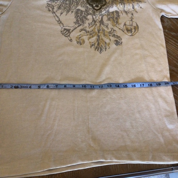Armored Saint Of Los Angeles Beige Graphic Print Thermal Henley Shirt XXL - Picture 7 of 8